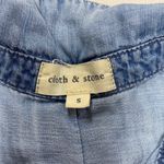 Anthropologie  Cloth & Stone Distressed Split Back Chambray Button Down Denim Photo 7