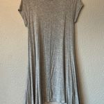 Acting Pro Grey Short Sleeve V neck tunic Top Photo 4