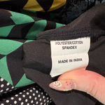 Eshakti  Black and Multicolor Patchwork Midi Dress Photo 5