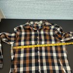 Hayden  Brown Plaid Flannel Long Sleeve Lace Trim Button-Up Shirt Size Small Photo 10