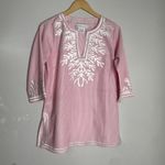 Gretchen Scott The Reef Embroidered Cotton Tunic Top Size S $149 Pink Photo 1