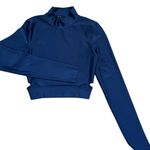 Nike Tech Pack New Black Tight Fit Side Cutout Ling Sleeve Crop Top Size XS Gym Photo 2