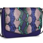 NWOT VICENZO LEATHER Faith Leather Crossbody Bag Blue Photo 1