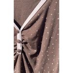 Vintage Candy Rain Women's Short Sleeve Shirt Polka Stars Button Size Large Brown Photo 12