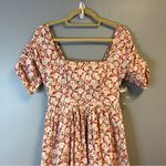 Free People Dress Red & Cream Floral She’s a Dream Midi Dress Sz 4 NWOT *READ* Photo 3