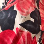 Milly  Red and Black Floral A-Line Skirt Photo 2