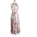 Eliza J  Floral Print Halter Neck Maxi Dress with Bow at Back Size 0 NWT Photo 6