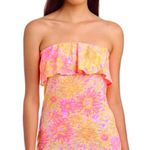 Lilly Pulitzer  Wakely Floral Ruffle Tube Top Small Photo 0