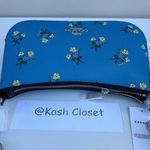 Coach Blue Floral Bow Print Crossbody Bag Photo 6