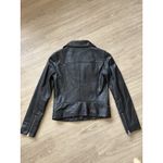 AllSaints Bales Biker 100% Lamb Leather Jacket All Saints Moto Size UK 8 US 4 Black Photo 6