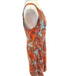 Paisley Print Maxi Dress Sleeveless Boho‎ Casual Summer Beach Cover Up Orange Size XXL Photo 3