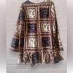 Lulus Women’s Med Mini Dress Floral Patchwork Boho Ruffle Hem & Wide Sleeves NWT Photo 7