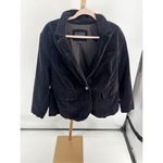 Eloquii  97% Cotton Black Velvet One Button Jacket Blazer Women’s Size 16 Photo 12
