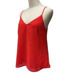 Skies Are Blue Textured Camisole Tank Top S Red Orange Spaghetti Strap Flowy Photo 1