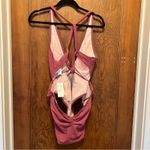 Cupshe NWT Dusty Rose Unique One Piece Swimsuit Large Photo 3