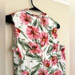 Tahari Linen Blend Floral Shirt Dress Sleeveless Size 8 Photo 5