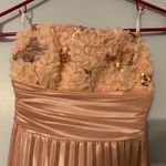 Blush Pink Floral Maxi Gown Dress Prom Size XS Photo 2