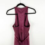 Vera Wang WHITE By  Wine Color High Neck Textured Tulle Skirt Maxi Dress Size 0 Photo 8