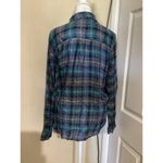 Jack Wills  Blue Plaid Boyfriend Fit Button Up Shirt 8 Photo 3