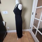 The Vanity Room Maxi Dress Black One Shoulder Cut Out Size Small Knit Photo 4