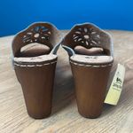 Spring Step NWT  Blue Leather Sunburst Wedge Bohemian Sandal Size 38/Women’s 7.5 Photo 2