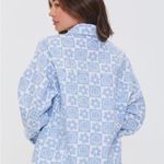 Forever 21  Checked Floral Denim Jacket Oversized Small Photo 1