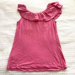 Lilly Pulitzer L  Pink Wynne Ruffle Top Photo 2
