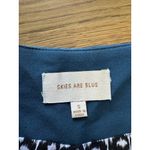 Skies Are Blue  Blazer Jacket‎ Women Size Small Blue Open Front Ruched 3/4 Sleeve Photo 2