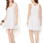 Free People Lace Overlay Tunic Swing Tank Mini Dress Sleeveless White Small Photo 1