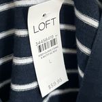 Loft  • NWT Navy White Striped V Neck Sweater Photo 4