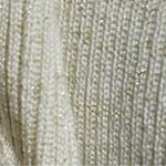 Calvin Klein Knit Ribbed Sweater Dress Cream Sparkle Cowl Size M Photo 3