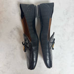 Tory Burch Women's Charm Croco Leather Loafers Size 7.5 Brown Black Photo 1