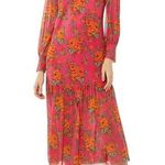 Scoop Women’s Long Sleeve Midi Dress with Ruffle Hem size small Photo 0