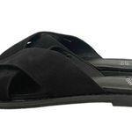 Eileen Fisher NEW Cross Strap Sandal Black Suede Size 8 Minimalist Slides NWOT Photo 4