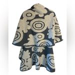 Coco + Carmen  Oversized Floral Knit Open Front Poncho Cardigan w/Arm Holes. OS Photo 1