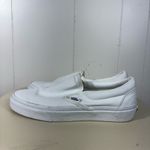 Vans Solid White Classic Slip On Low Top Casual Sneakers Canvas M5.5/W7 Retro Photo 3