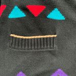 Vintage 90s Black Southwestern Knit Cardigan Sweater Geometric Vneck Plus Size Size XXL Photo 6