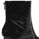Good American  Patent Bootie in Black Croc $249 SOLD OUT Kardashian NIB Photo 1