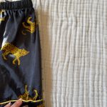 Men's Black and Gold Leopard Print Shirt Size M Photo 5