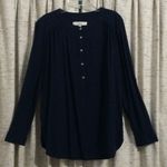 Loft Ann Taylor Roll Tab Navy Tunic Photo 0