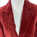 Vintage 70s Velvet Lace Reworked Whimsical Dainty Jacket Size Small Brown Photo 7