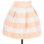 Brand New Womens Cleo Apparel Boutique Textured Striped Mini Skirt Photo 0