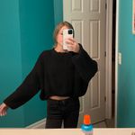 SheIn Black batwing sleeve oversized sweater Photo 2