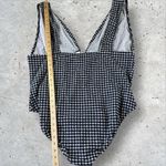 J.Crew  Womens V-Neck One-Piece Swimsuit Navy Gingham Size 24 BE747 NWT‎ Photo 7