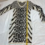 Venus beige & black leopard & cheetah print long sleeve mini sweater dress SZ S Photo 9