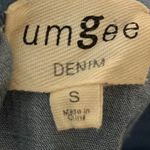 Umgee  Denim Women's S Mini Dress Blue Cotton Boho Western Festival Bohemian‎ Photo 3