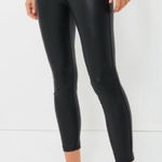 Tuckernuck  black faux, leather high waisted wide waistband pants leggings. S Photo 0