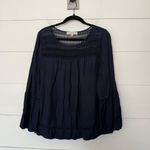 Lucky Brand  Women’s XL Dark Navy Lace Up Sweatshirt Photo 5