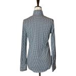 Peter Millar  Black And White Gingham Long Sleeve Button Down Ruffle Trim Top XS‎ Photo 1