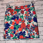 Talbots  Orange and Blue Mini‎ Pencil Skirt Resort Wear Photo 0
